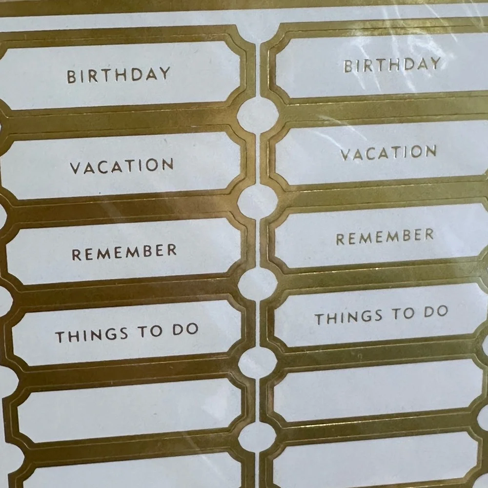 Sugar Paper Gold Planner Stickers- Gold Foil and White 365 Count